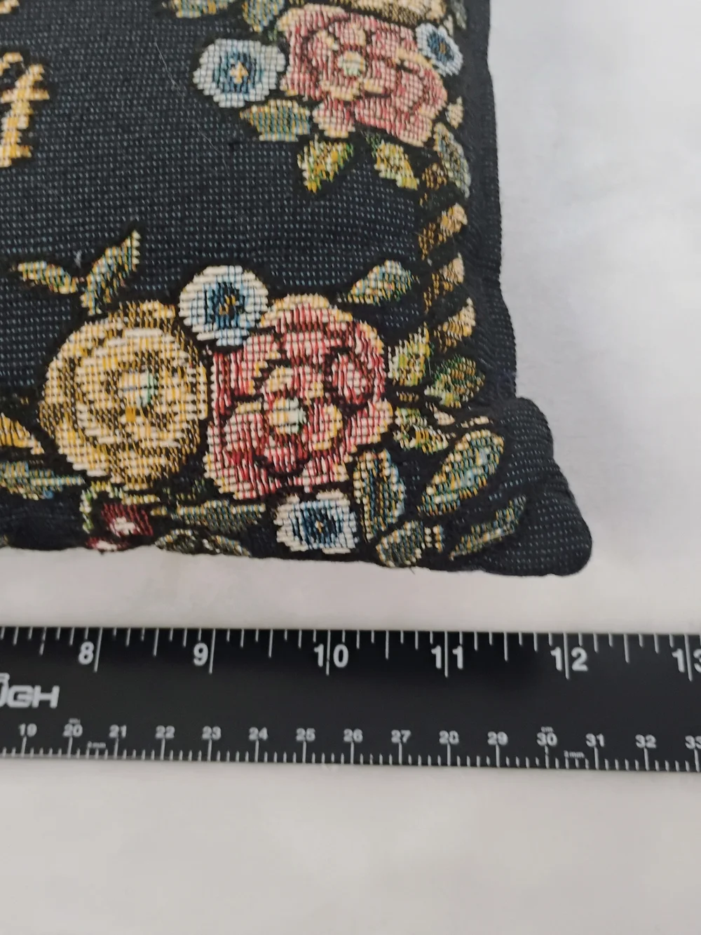 Vtg Love Is The‎ Greatest Gift Tapestry Accent Throw Pillow 12x9 Floral Decor M